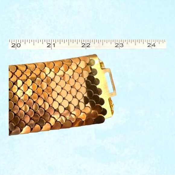 Womens Thick Gold Sequin Buckled Belt S M L - Picture 6 of 7